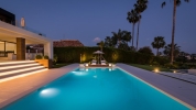 Swimming pool by night