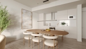 Dinner area and kitchen