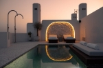 Pool area at night 2