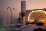 Pool area at night 3