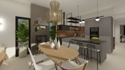 kitchen and dining room
