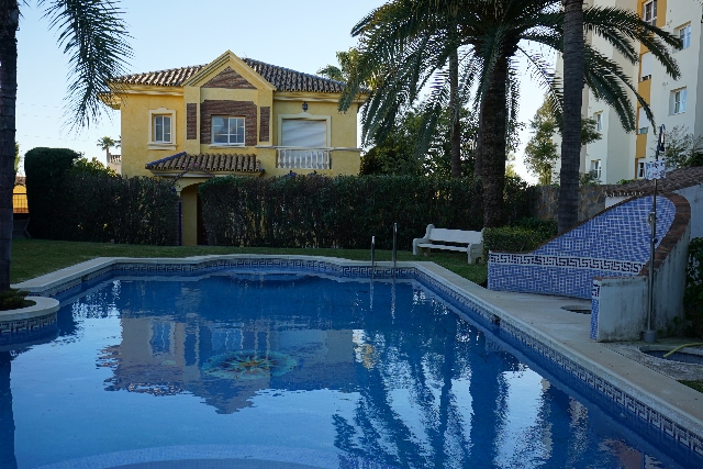 Communal pool and villa in the back